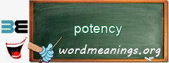 WordMeaning blackboard for potency